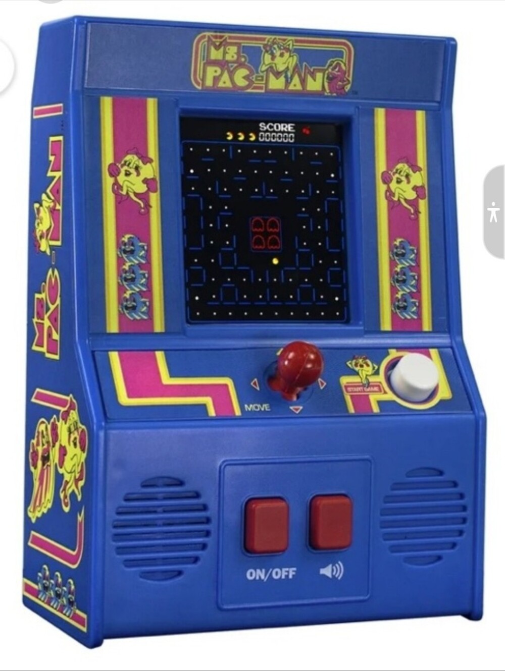 Basic Fun Arcade Classics Ms. Pac-Man Retro Mini Arcade Game Works Tested